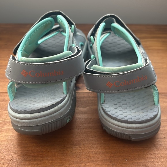 Columbia | Youth Castlerock Supreme Sandle Gray and Mint Velcro Sandals Size 4 - Picture 5 of 9